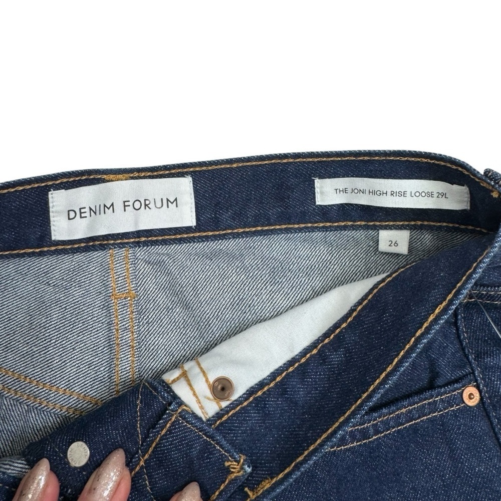 Denim Forum The Joni Hight Rise Loose Fit Blue Jean Size 26 - Picture 8 of 9